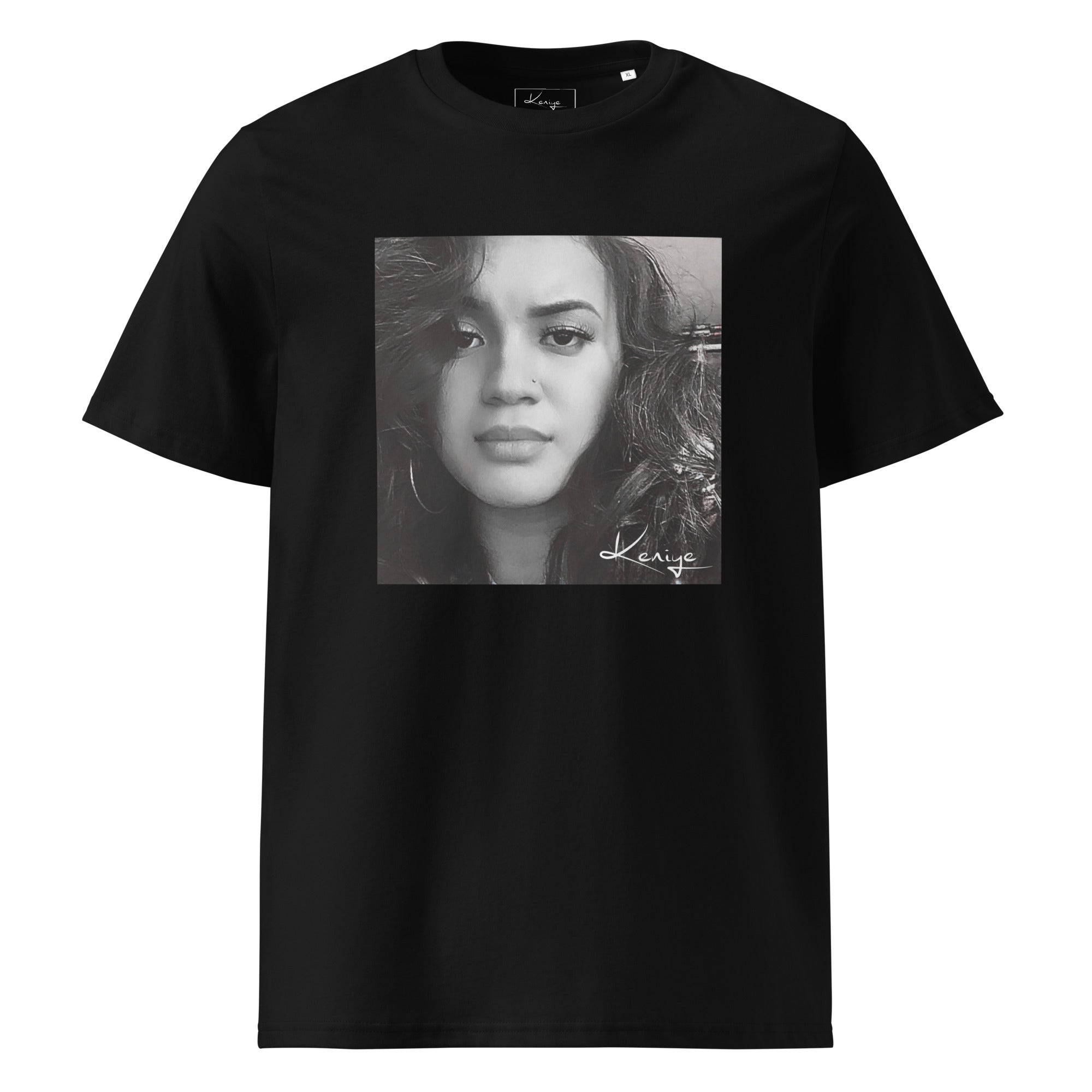 Keniye Moala - Running Away Album Cover on a black t-shirt
