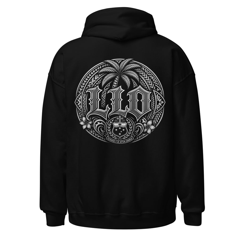 Fa'avae i le atua hoodie by LLO in black