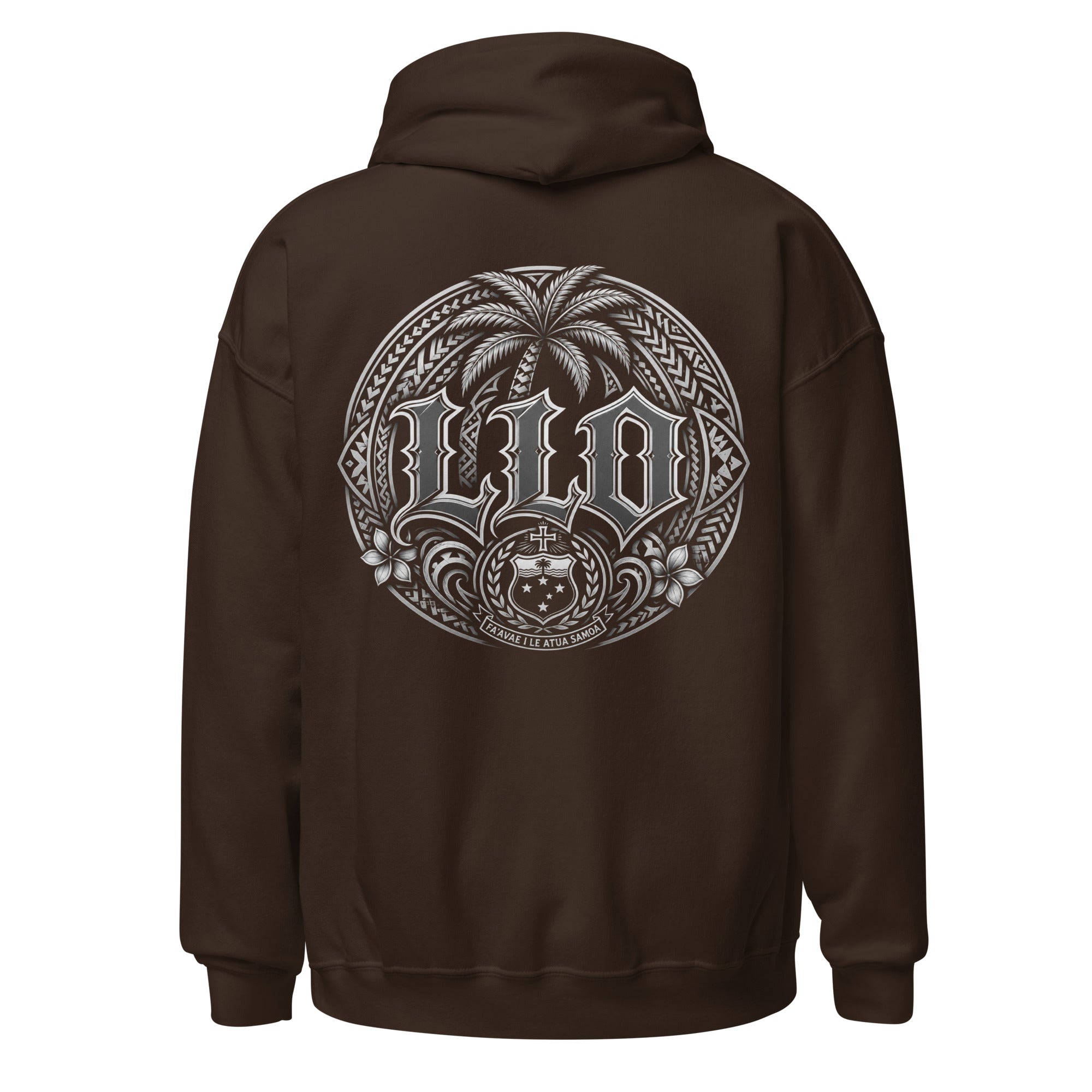 Fa'avae i le atua hoodie by LLO in brown