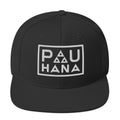 Black Pau Hana Signature SnapBack Hat on Hella Seki