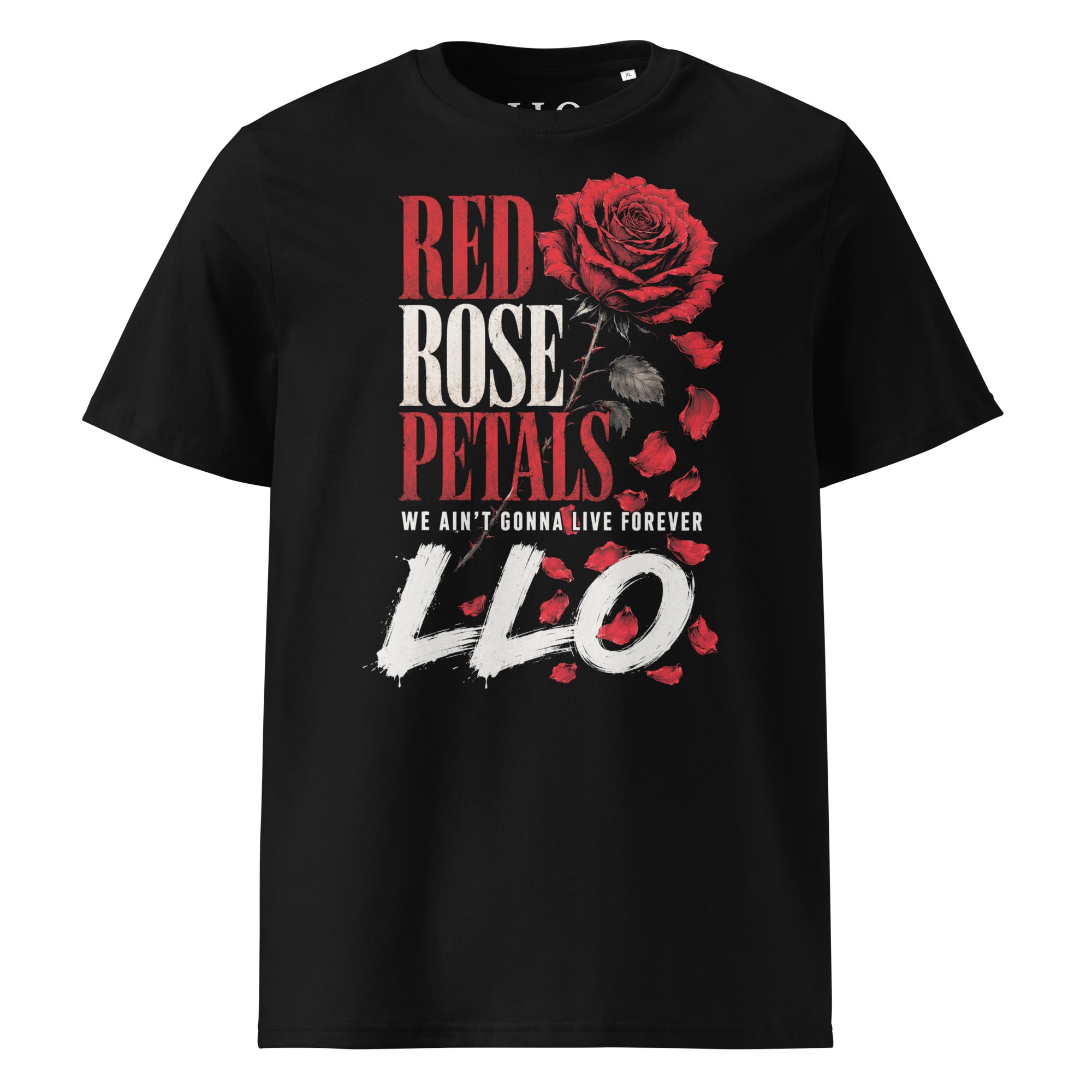 Red Rose Petals Tshirt by LLO
