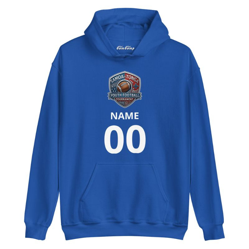 Samoa Tonga Youth Football Tournament Hoodie in blue