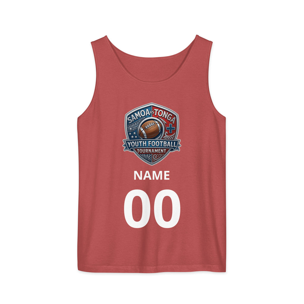 Samoa Tonga Youth Football Tournament Tank Top in Crimson