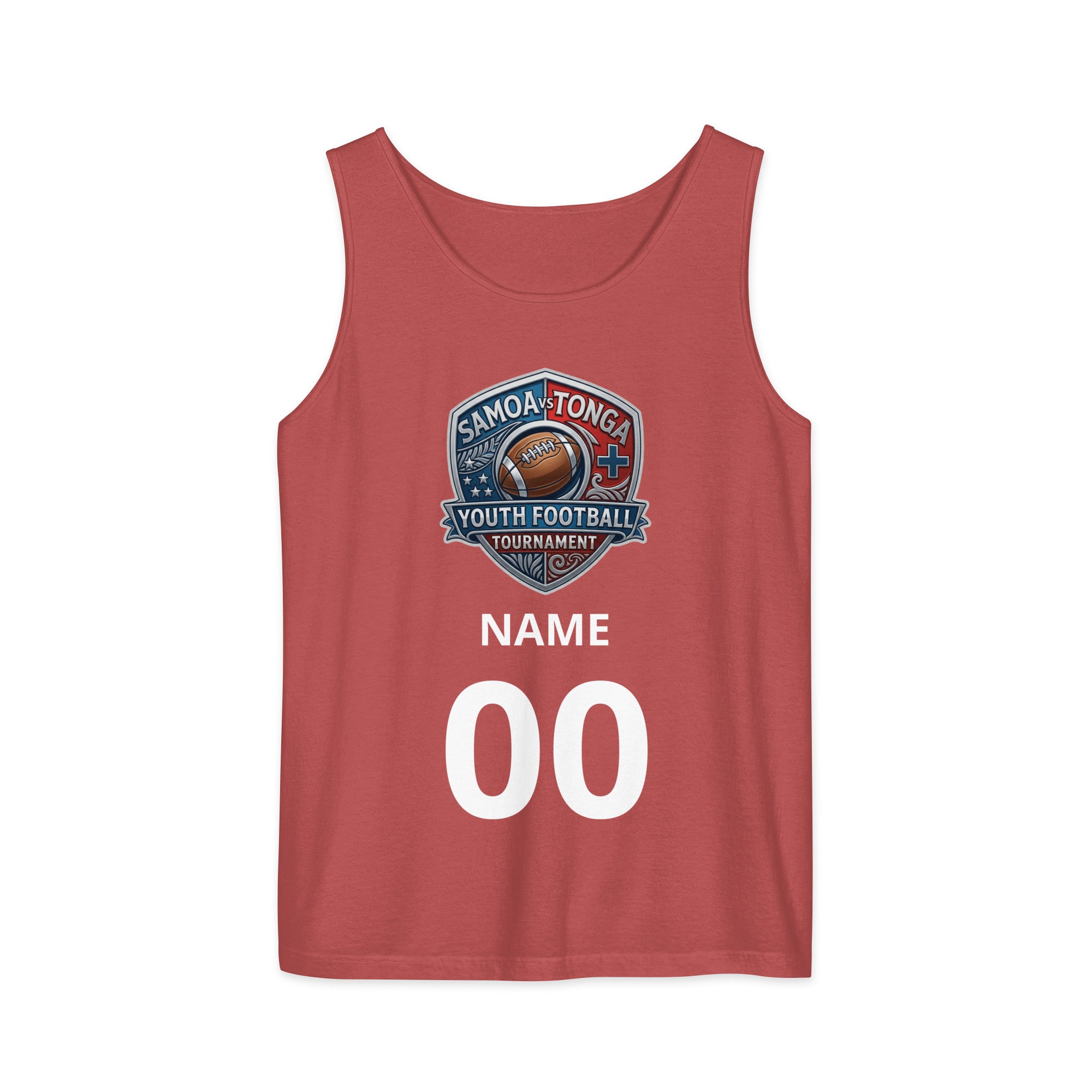 Samoa Tonga Youth Football Tournament Tank Top in Crimson