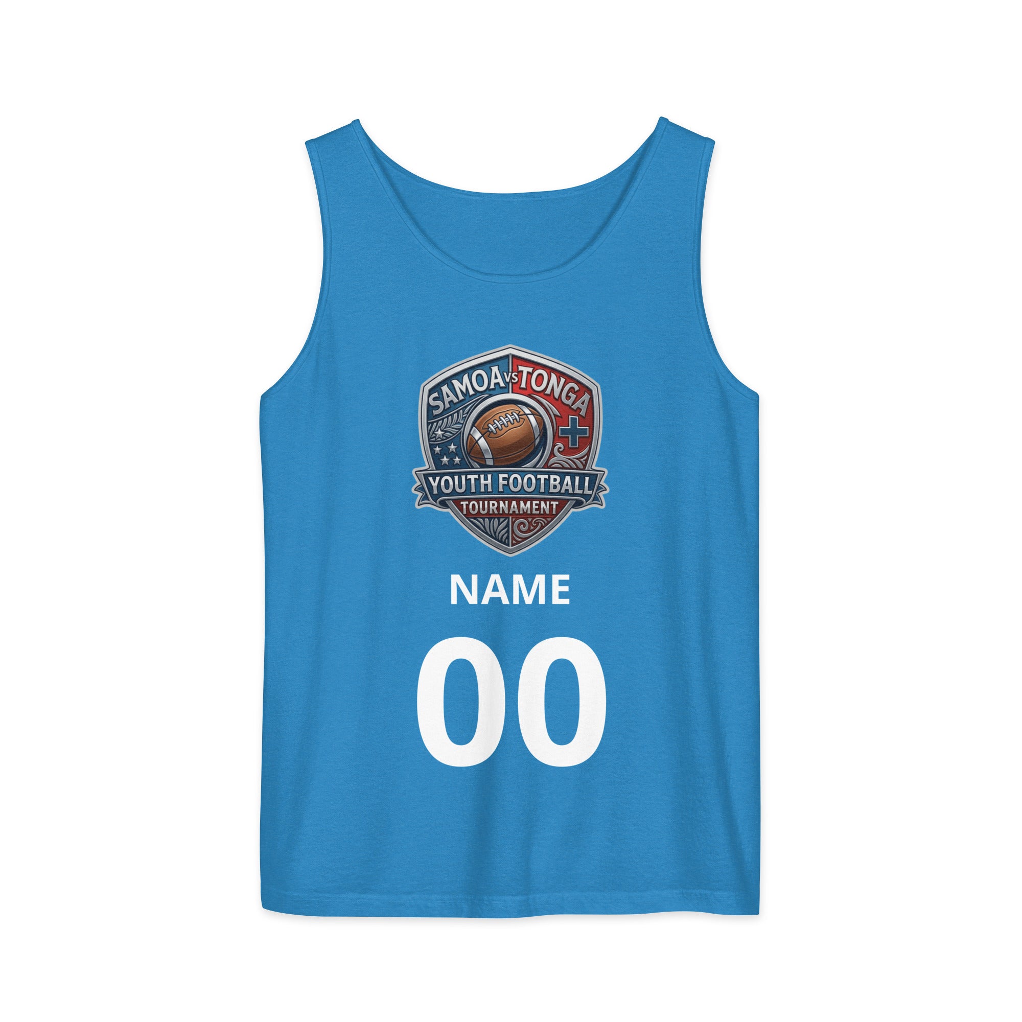 Samoa Tonga Youth Football Tournament Tank Top in Royal
